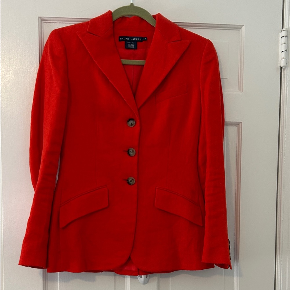 Ralph Lauren Women's Vibrant Red Blazer
